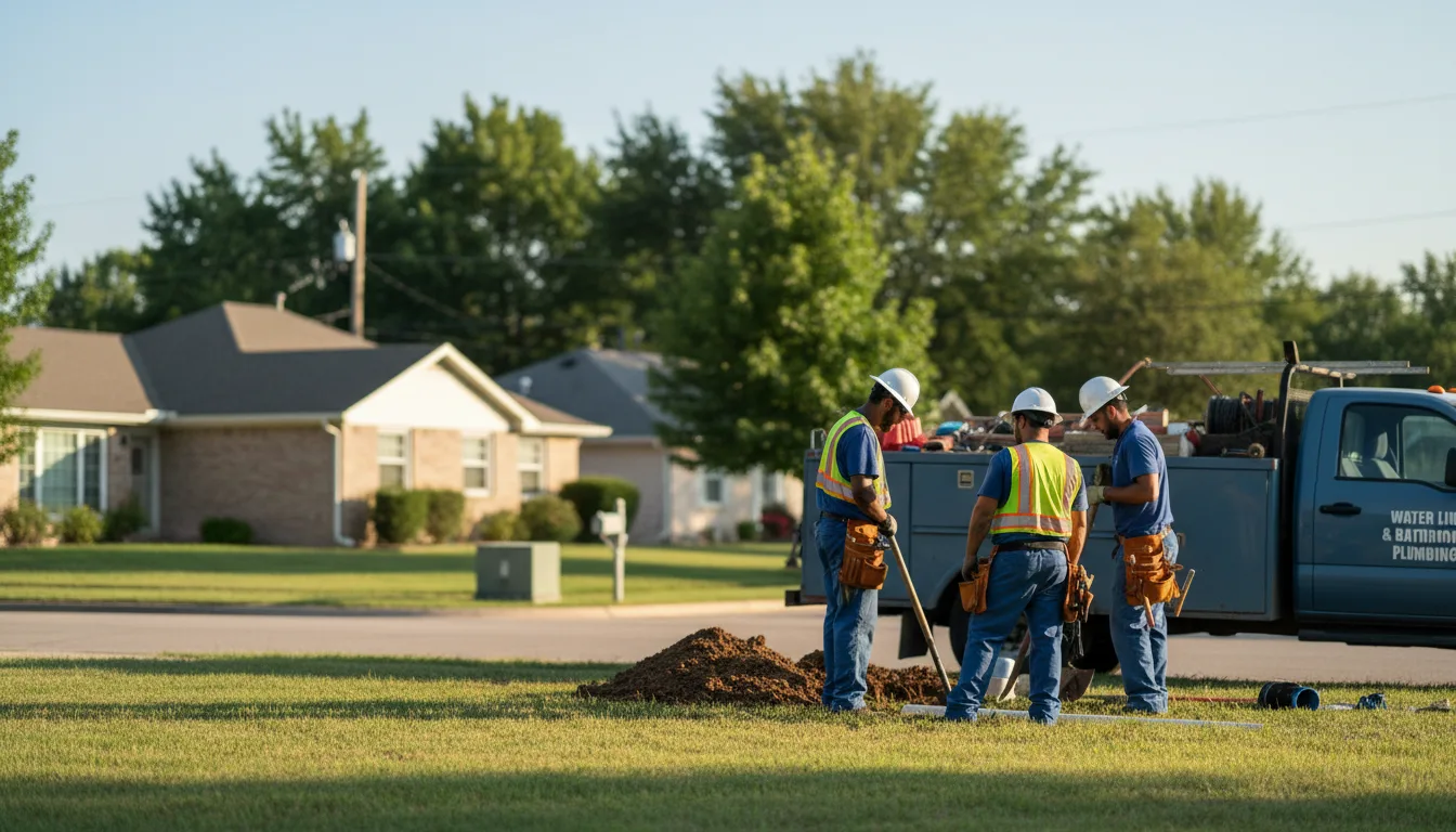 Residential water line and bathroom plumbing service in Loretto, TN